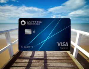 Chase Sapphire Preferred Card on a Boardwalk