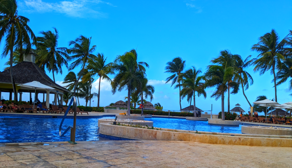 Pool with palms