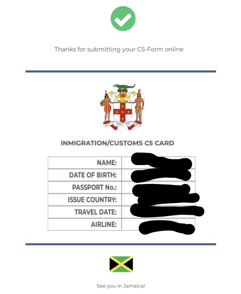 C5 Immigration Form